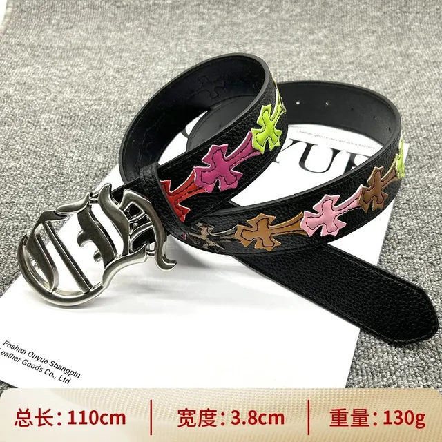 【按扣不规则110cm】彩色十字架腰带
