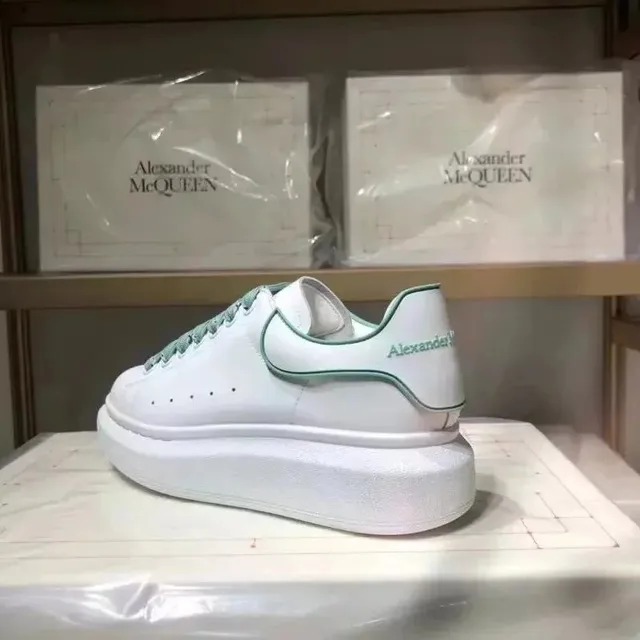 Alexander McQueen Oversized Sneaker White with Mint Green Trim