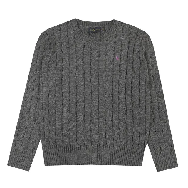 Polo Ralph Lauren Cable Knit Sweater Heather Grey