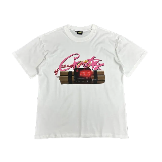 Corteiz Bomb Tee Pink Graffiti Bomb