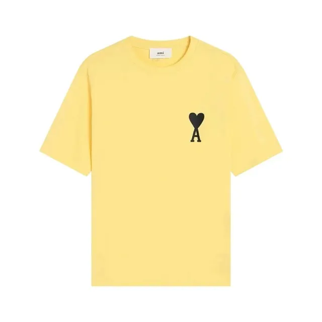 AMI Paris Heart Logo T-Shirt Black Heart A