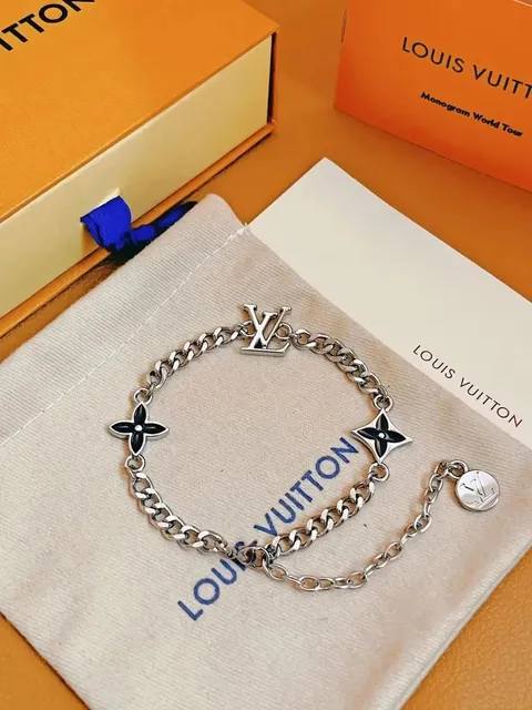 Louis Vuitton Chain Bracelet Monogram Flower