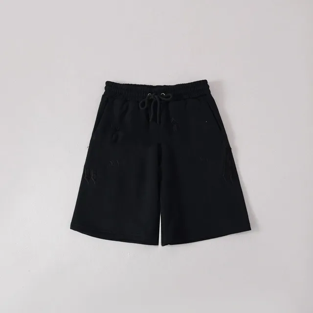 Balenciaga Embroidered Shorts Black with Tone-on-Tone Logo