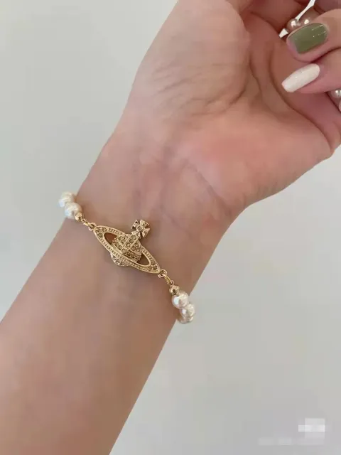 Vivienne Westwood Orb Bracelet Pearl Accented