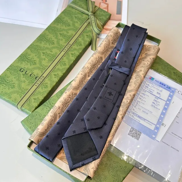 Gucci Silk Tie Micro GG Pattern