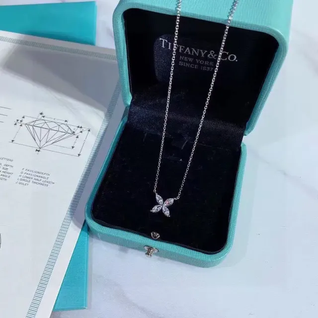 Tiffany & Co. Butterfly Necklace Marquise-cut Crystal