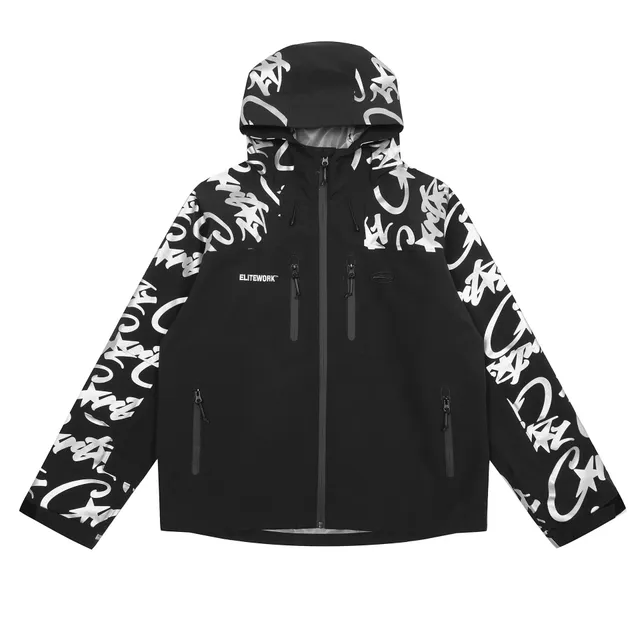 Elitework Windbreaker Jacket Graffiti Print