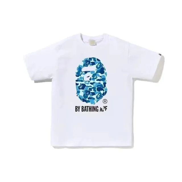 BAPE Shark Tee Blue Camo Ape Head
