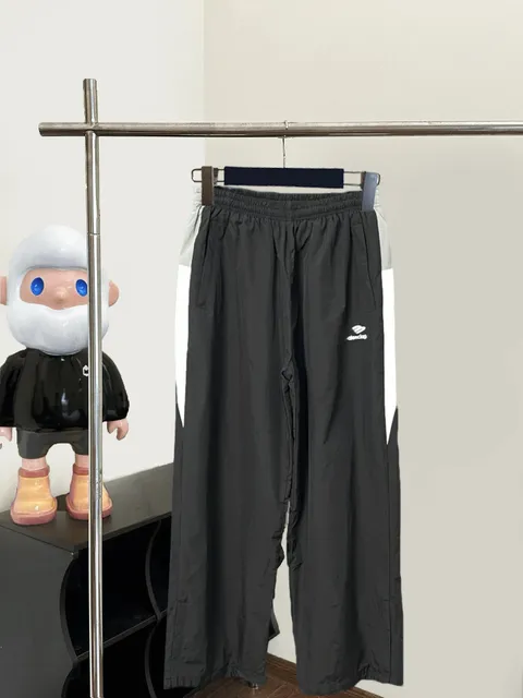 C.P. Company Goggle Track Pants Black with White Side Stripes
