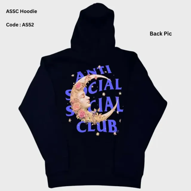 Anti Social Social Club Hoodie Moon & Roses Graphic
