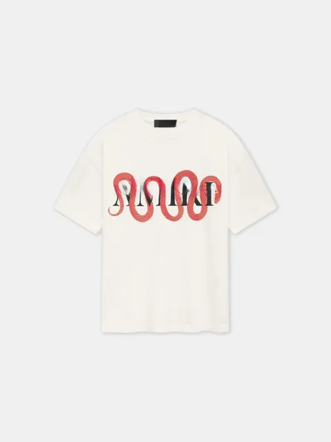Balenciaga Snake Logo T-Shirt Red Snake Print