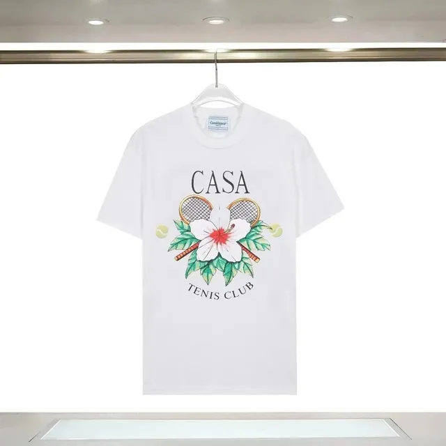 Casablanca Tennis Club Tee Hibiscus Print