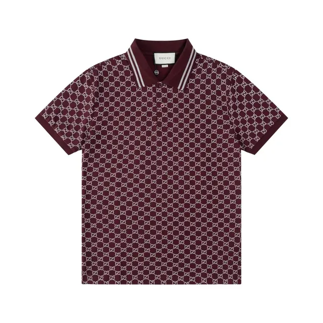Gucci Polo Shirt GG Monogram Burgundy