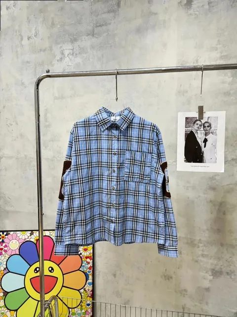 Burberry Check Shirt Classic Check with Contrast Elbow Patches
