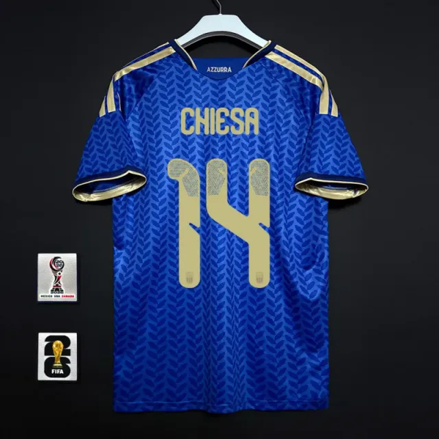 Italy home jersey, number 14 with captain's armband