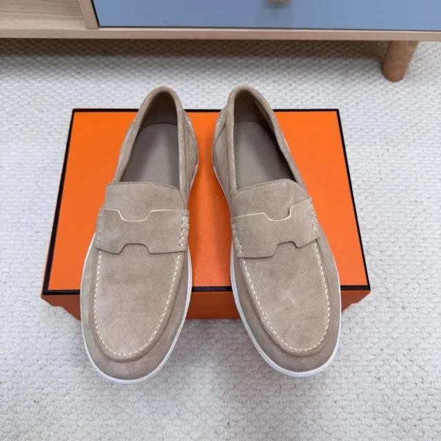 Hermès H-Logo Loafer Suede