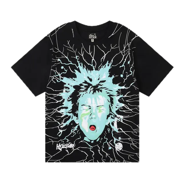 Hellstar Graphic Tee Electric Hair Print