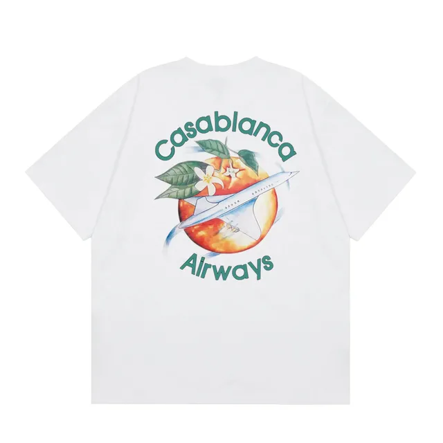 Casablanca Airways Tee Orange Blossom Print