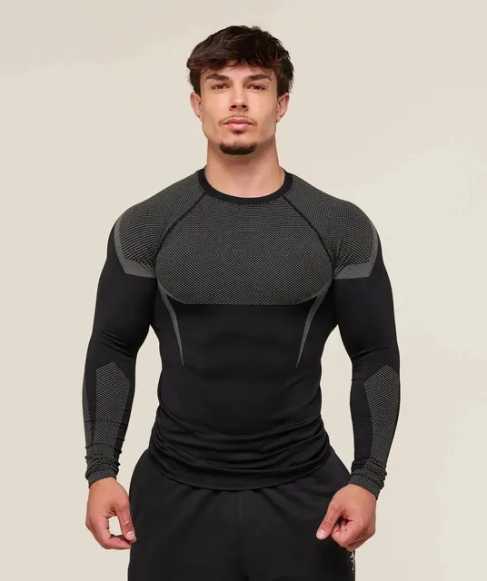 Gymshark Compression Long-Sleeve Top Mesh Panel