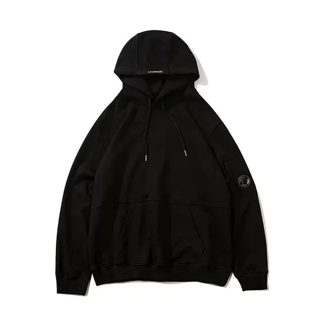 C.P. Company Hoodie Black Logo Patch