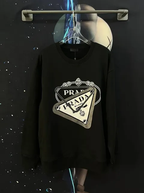 Prada Logo Sweatshirt Triangle Logo