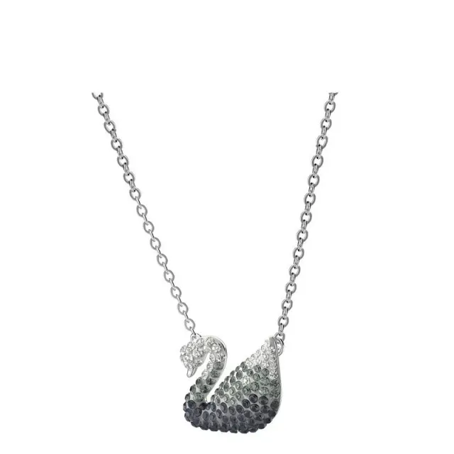 Gradient black swan necklace