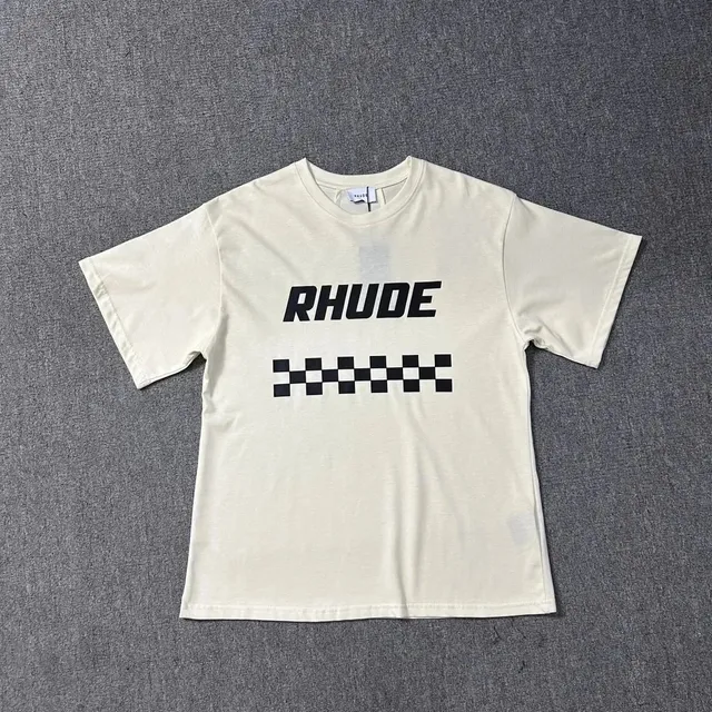 Rhude Graphic Tee Checkerboard Logo