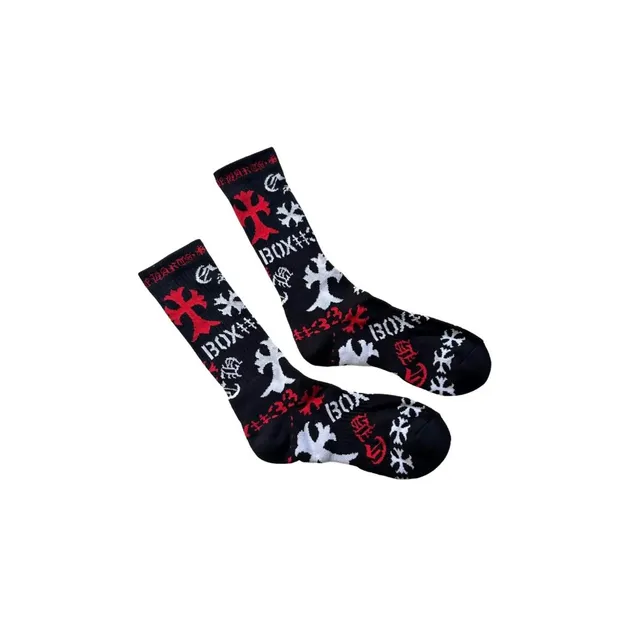Chrome Hearts Crosstown Socks Cross and Box Logo
