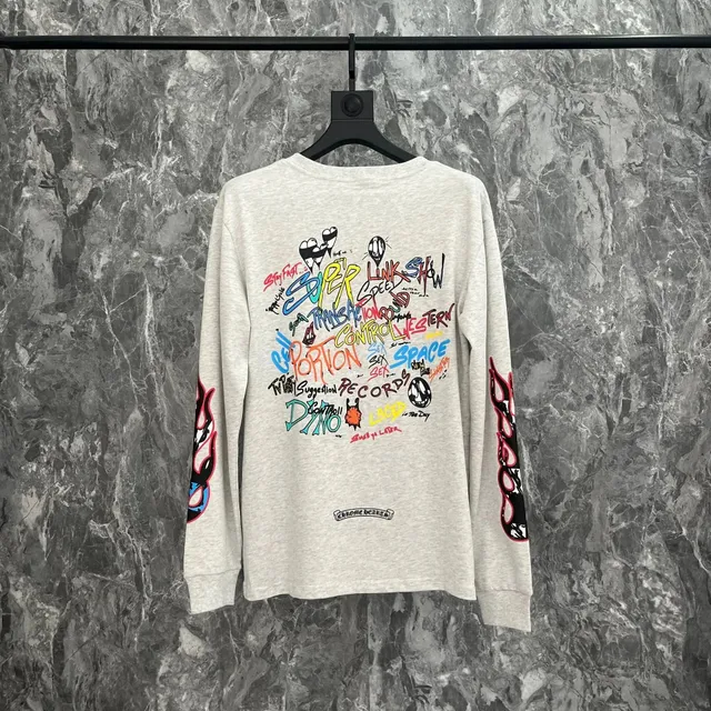 Chrome Hearts Long Sleeve Tee Graffiti Print