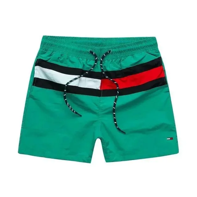 Tommy Hilfiger Flag Stripe Shorts Green with Flag Stripe