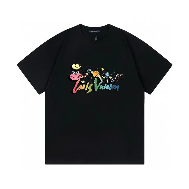 Louis Vuitton Graphic T-Shirt Cartoon Print