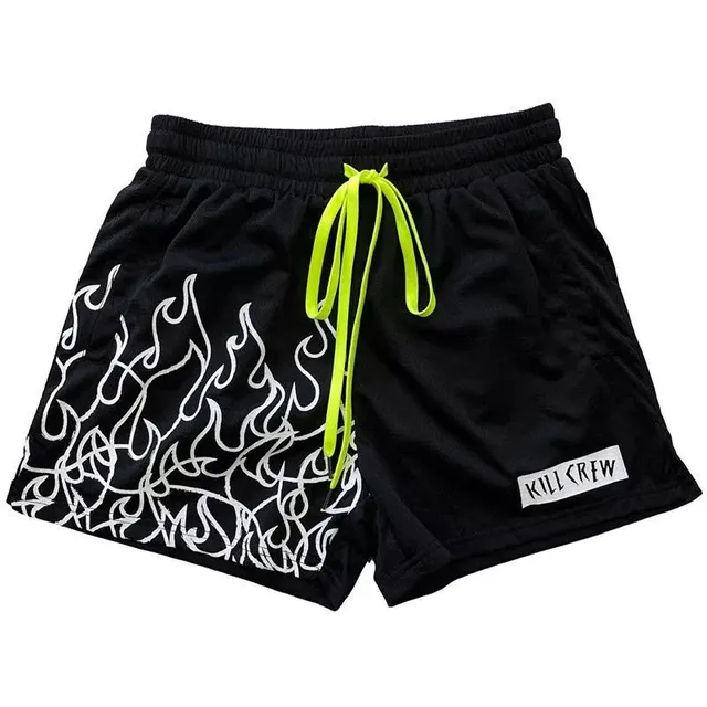 Hellstar Flame Shorts Flame Print