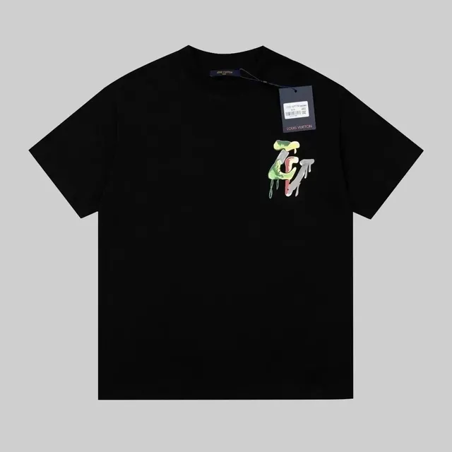 Louis Vuitton T-Shirt Multicolor Logo Print