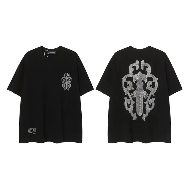 Chrome Hearts T-Shirt Crystal-Embellished Cross