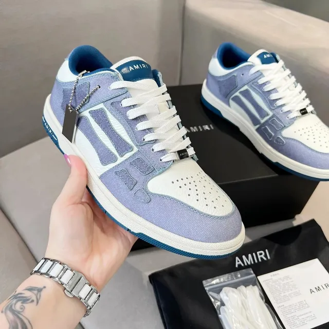 Amiri Low Top Sneaker Denim Panel