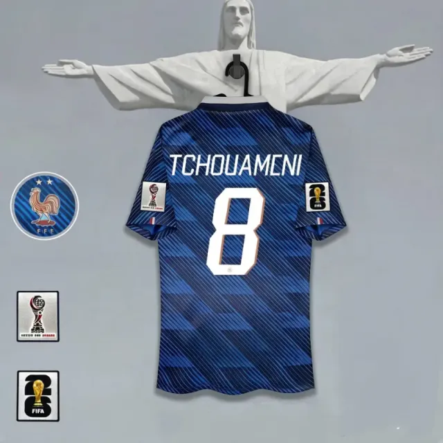 France home jersey, number 8, with armband