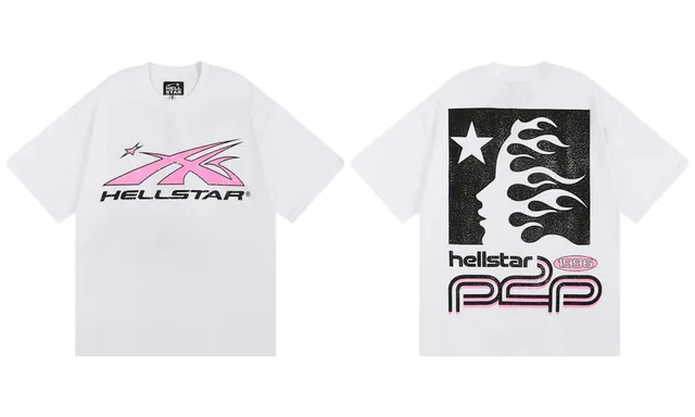 Hellstar Graphic Tee Pink Flame Logo