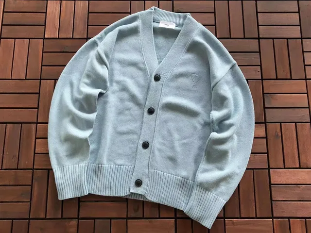 AMI Paris Cardigan Heart Embroidery