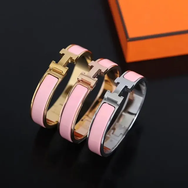 Hermès Constance Bracelet Pink Enamel