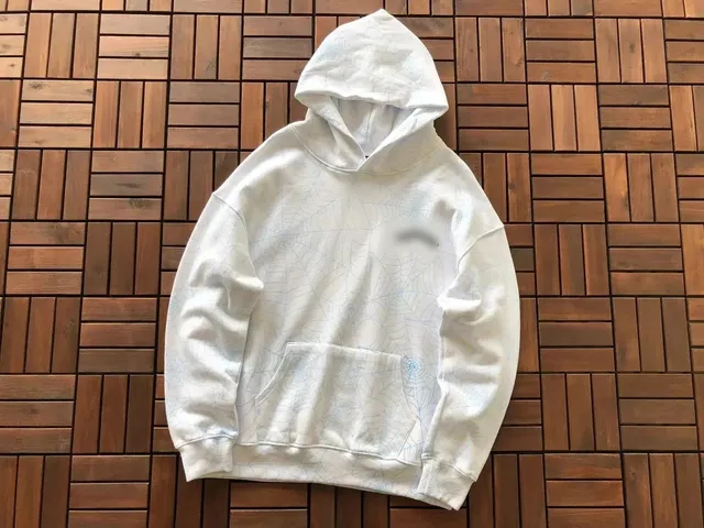 Sp5der Hooded Sweatshirt Spiderweb Print