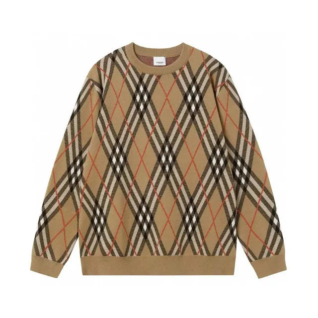 Burberry Check Knit Sweater Classic Vintage Check