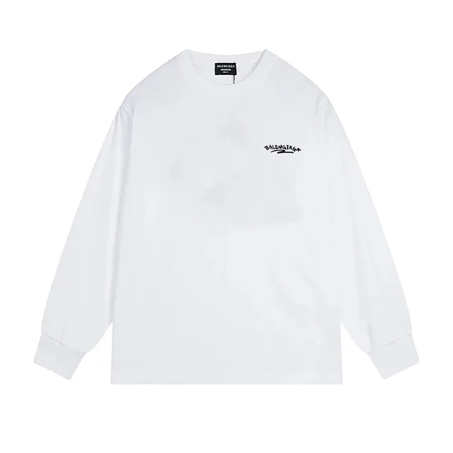 Balenciaga Long-Sleeve Tee Logo Print