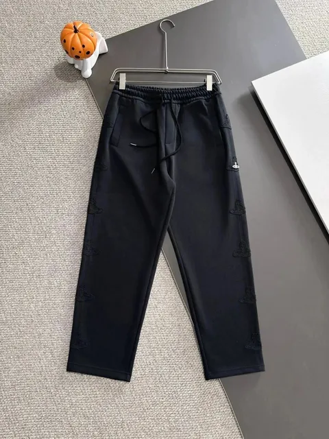 Vivienne Westwood Orb-Embroidered Joggers Black with Signature Orb Motif
