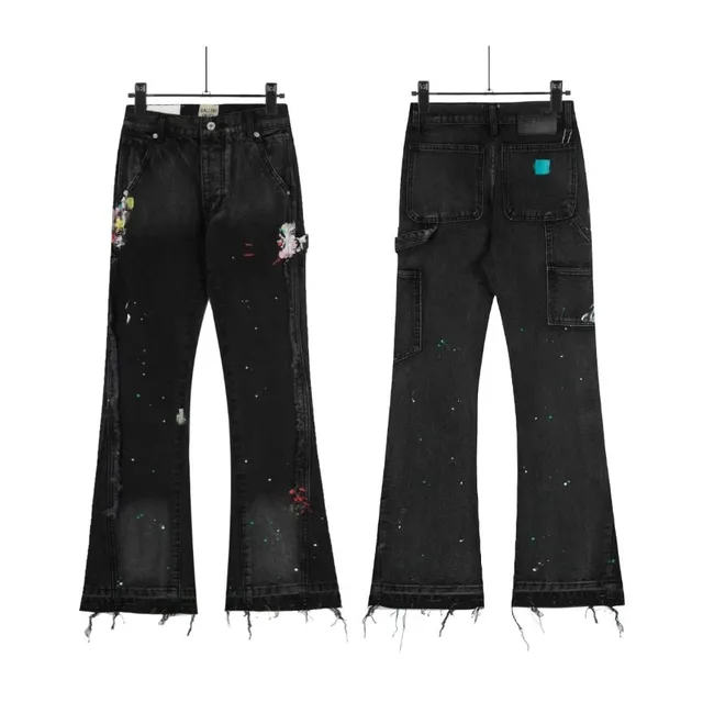 Levi's 501 Flare Jeans Paint Splatter Distressed