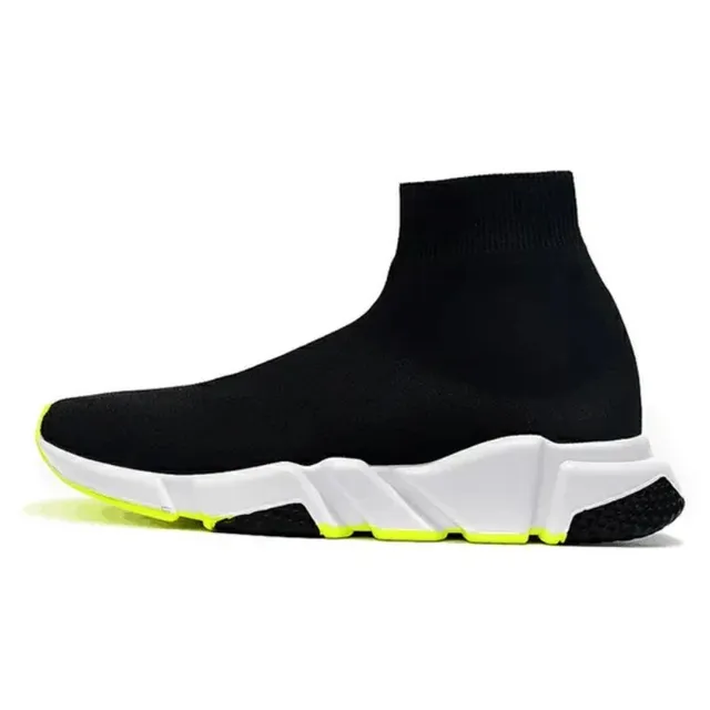 Balenciaga Speed Trainer Black White Neon Yellow