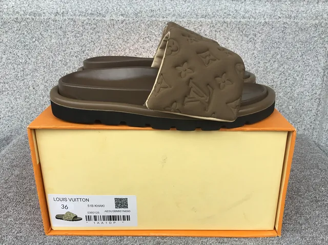 Louis Vuitton Slide Sandal Monogram Embossed