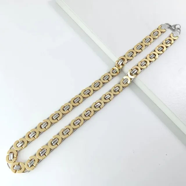 钢间金色项链11mm*55cm