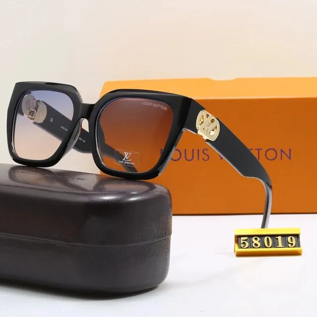 Louis Vuitton Square Sunglasses Gold Logo Detail