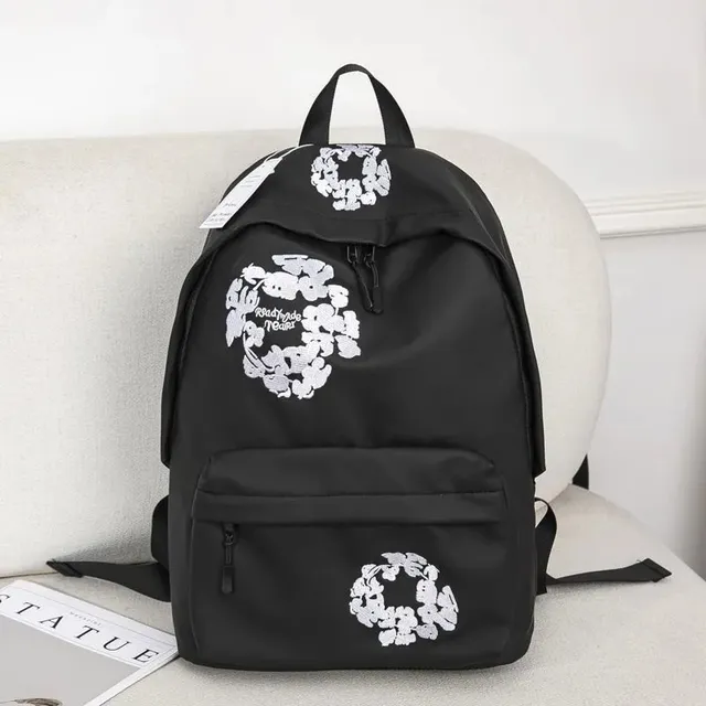 Denim Tears Backpack Floral Embroidery Black