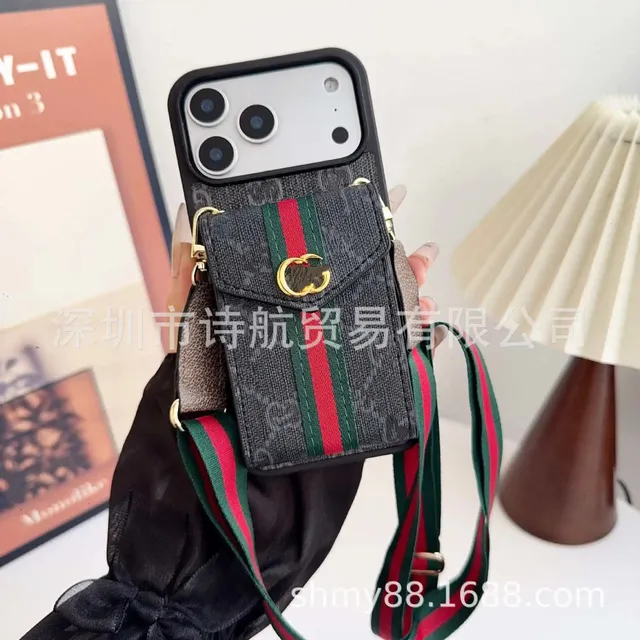 Gucci Phone Crossbody Pouch GG Monogram Web Strap
